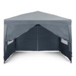 PAVILJON ZA KAMPIRANJE VONHAUS POP-UP Z UTEŽMI 3X3M SIV - slika 3